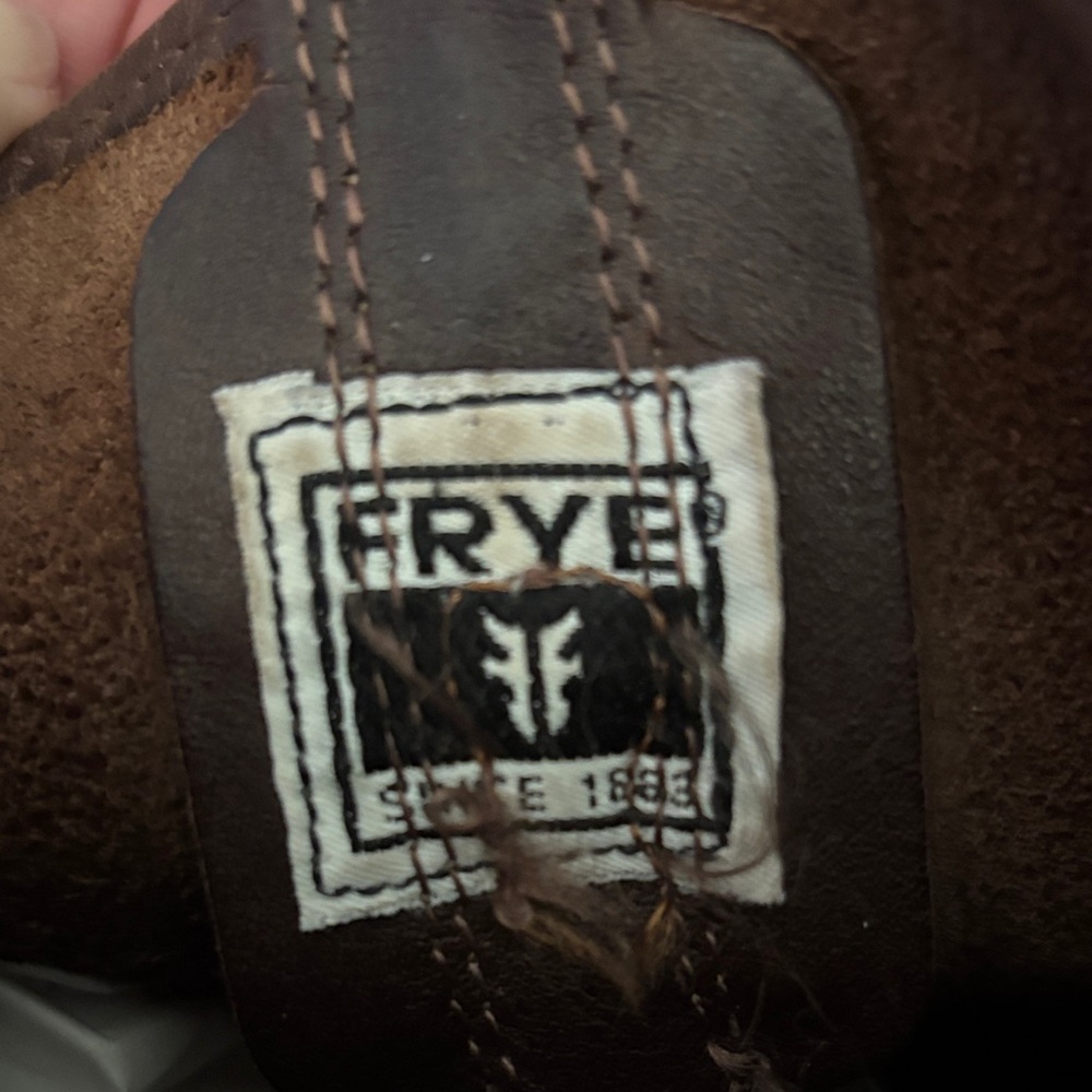 Frye Brown Leather Harness Heeled Boots - Picture 4 of 7
